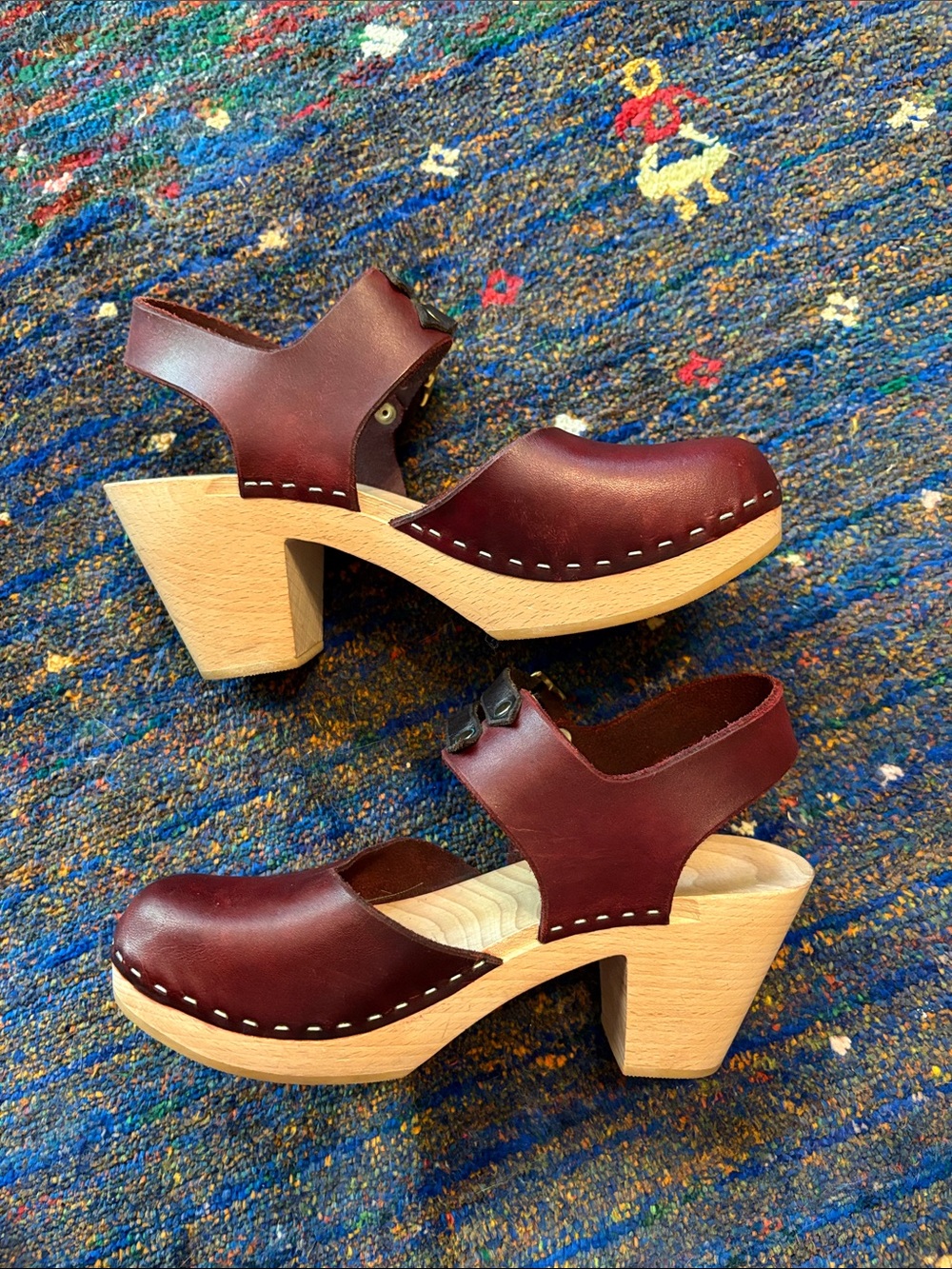Bean An Ti Artisan High Heel Clogs 39 - Picture 3 of 9
